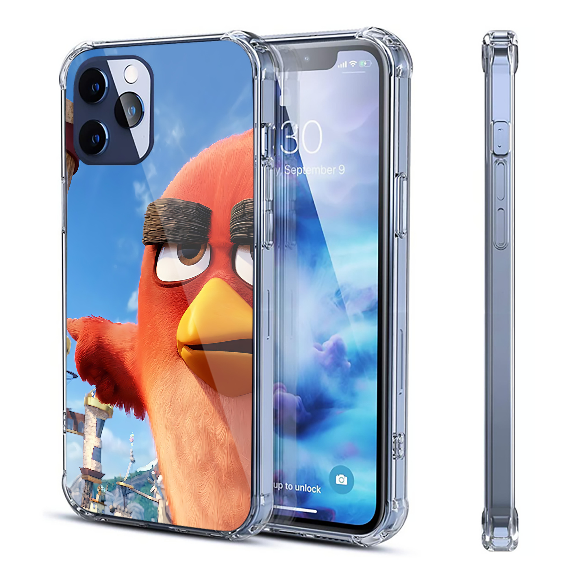 （画像用） Angry Birds アングリーバード 【iPhone 12シリーズ対応】透明スマホケース（クリアソフトケース）
